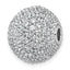 14k White Gold 4 1/3 carat Lab Grown Diamond VS+ F+ Complete Sphere Slide Pendant