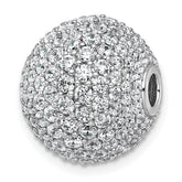 14k White Gold 4 1/3 carat Lab Grown Diamond VS+ F+ Complete Sphere Slide Pendant