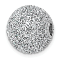 14k White Gold 4 1/3 carat Lab Grown Diamond VS+ F+ Complete Sphere Slide Pendant