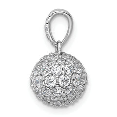 14k White Gold 1 1/2 carat Lab Grown Diamond VS+ F+ Complete Sphere Pendant