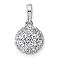 14k White Gold 1 1/2 carat Lab Grown Diamond VS+ F+ Complete Sphere Pendant