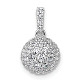 14k White Gold 1 1/2 carat Lab Grown Diamond VS+ F+ Complete Sphere Pendant