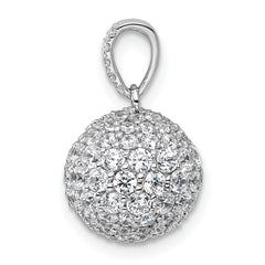 14k White Gold 2 1/8 carat Lab Grown Diamond VS+ F+ Complete Sphere Pendant