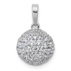 14k White Gold 2 1/8 carat Lab Grown Diamond VS+ F+ Complete Sphere Pendant
