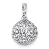 14k White Gold 2 1/8 carat Lab Grown Diamond VS+ F+ Complete Sphere Pendant
