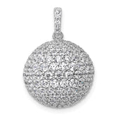 14k White Gold 4 5/8 carat Lab Grown Diamond VS+ F+ Complete Sphere Pendant