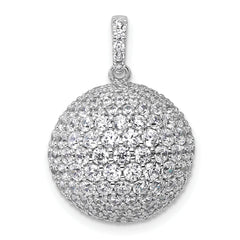 14k White Gold 4 5/8 carat Lab Grown Diamond VS+ F+ Complete Sphere Pendant