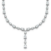 14k White Gold 10 1/3 carat Lab Grown Diamond VS+ F+ Complete 18 inch Fashion Tennis Necklace