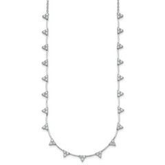14k White Gold 2 1/8 carat Lab Grown Diamond VS+ F+ Complete 18 inch Fashion Tennis Necklace