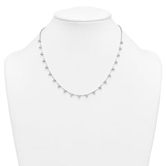 14k White Gold 2 1/8 carat Lab Grown Diamond VS+ F+ Complete 18 inch Fashion Tennis Necklace