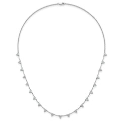 14k White Gold 2 1/8 carat Lab Grown Diamond VS+ F+ Complete 18 inch Fashion Tennis Necklace