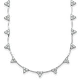 14k White Gold 2 1/8 carat Lab Grown Diamond VS+ F+ Complete 18 inch Fashion Tennis Necklace