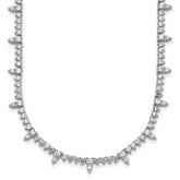 14k White Gold 4 carat Lab Grown Diamond VS+ F+ Complete 18 inch Fashion Tennis Necklace