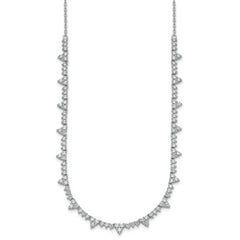 14k White Gold 4 carat Lab Grown Diamond VS+ F+ Complete 18 inch Fashion Tennis Necklace