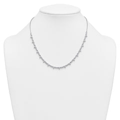 14k White Gold 4 carat Lab Grown Diamond VS+ F+ Complete 18 inch Fashion Tennis Necklace