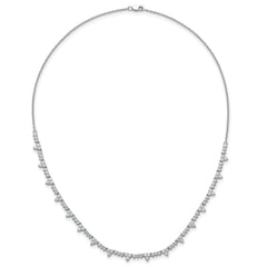 14k White Gold 4 carat Lab Grown Diamond VS+ F+ Complete 18 inch Fashion Tennis Necklace