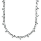 14k White Gold 4 carat Lab Grown Diamond VS+ F+ Complete 18 inch Fashion Tennis Necklace
