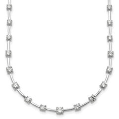 14k White Gold 2 carat Lab Grown Diamond VS+ F+ Complete 18 inch Fashion Tennis Necklace
