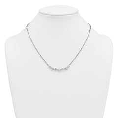 14k White Gold 2 1/8 carat Lab Grown Diamond VS+ F+ Complete 18.5 inch Fashion Tennis Necklace