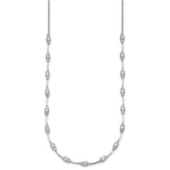 14k White Gold 2 carat Lab Grown Diamond VS+ F+ Complete 18 inch Fashion Tennis Necklace