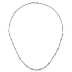 14k White Gold 3 1/2 carat Lab Grown Diamond VS+ F+ Complete 18 inch Fashion Tennis Necklace
