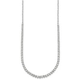 14k White Gold 4 carat Lab Grown Diamond VS+ F+ Complete 18 inch Fashion Tennis Necklace