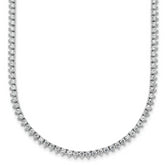 14k 3 1/4 carat Lab Grown Diamond VS+ F+ Complete 18 inch Fashion Tennis Necklace