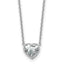 14kw 1ct Cert Lab Grown Diamond VS+ F+ Heart Bezel Pendant