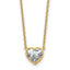 Lab-Grown Diamond Heart Bezel Pendant in 14K Yellow Gold (1 ct.) - Sophia Jewelers