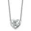 Heart-Shape Lab-Grown Diamond Solitaire Necklace in 14K White Gold (2 ct.) - Sophia Jewelers
