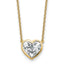 Lab-Grown Diamond Heart Bezel Pendant in 14K Yellow Gold (2 ct.) - Sophia Jewelers