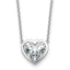Lab-Grown Diamond Heart Solitaire Necklace in 14K White Gold, 457mm (3 ct.) - Sophia Jewelers