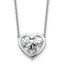 Heart Bezel Pendant in 14K White Gold with Lab-Grown Diamond (4 ct. tw.) - Sophia Jewelers