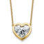 14k 4ct Cert Lab Grown Diamond VS+ F+ Heart Bezel Pendant