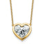 Lab-Grown Diamond Heart Solitaire Necklace in 14K Yellow Gold, 457mm (4 ct.) - Sophia Jewelers