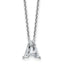 Letter a Lab-Grown Diamond Initial Necklace in 14K White Gold (2 ct. tw.), 18 Inch - Sophia Jewelers