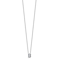 14k White Gold 2 carat Lab Grown Diamond VS+ F+ Complete Letter B Single Stone 18 inch Initial Necklace