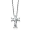 Lab-Grown Diamond Cross Necklace in 14K White Gold (3 3/4 ct. tw.), 18 Inch - Sophia Jewelers