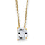 14k 2 7/8 carat Lab Grown Diamond VS+ F+ Complete Letter C Single Stone 18 inch Initial Necklace