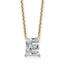 14k 1 7/8 carat Lab Grown Diamond VS+ F+ Complete Letter C Single Stone 18 inch Initial Necklace