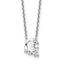 14k White Gold 2 1/4 carat Lab Grown Diamond VS+ F+ Complete Letter G Single Stone 18 inch Initial Necklace