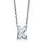 Lab-Grown Diamond Stone Initial Necklace in 14K White Gold (2 ct. tw.), 18 Inch - Sophia Jewelers