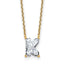 14k 2 carat Lab Grown Diamond VS+ F+ Complete Letter K Single Stone 18 inch Initial Necklace