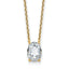 14k 1 7/8 carat Lab Grown Diamond VS+ F+ Complete Letter O Single Stone 18 inch Initial Necklace