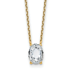 14k 1 7/8 carat Lab Grown Diamond VS+ F+ Complete Letter O Single Stone 18 inch Initial Necklace