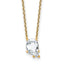 14k 2 1/4 carat Lab Grown Diamond VS+ F+ Complete Letter Q Single Stone 18 inch Initial Necklace