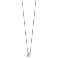 14k White Gold 1 5/8 carat Lab Grown Diamond VS+ F+ Complete Letter S Single Stone 18 inch Initial Necklace