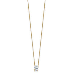 14k 1 5/8 carat Lab Grown Diamond VS+ F+ Complete Letter S Single Stone 18 inch Initial Necklace
