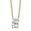 14k 1 5/8 carat Lab Grown Diamond VS+ F+ Complete Letter S Single Stone 18 inch Initial Necklace