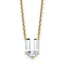 14k 2 1/3 carat Lab Grown Diamond VS+ F+ Complete Letter U Single Stone 18 inch Initial Necklace